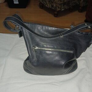 Coach Black Soft Leather F10937 Soho Slim Duffle Convertible Crossbody